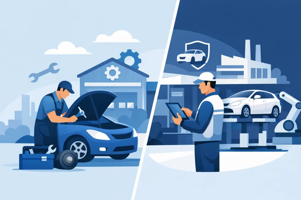 Repair Shop vs Manufacturer Service